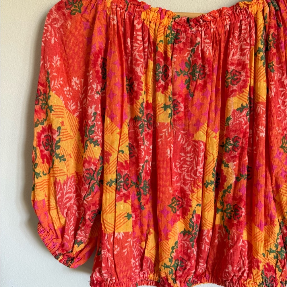 NWT Rachel Zoe Tropical Off Shoulder Blouse - Picture 7 of 8